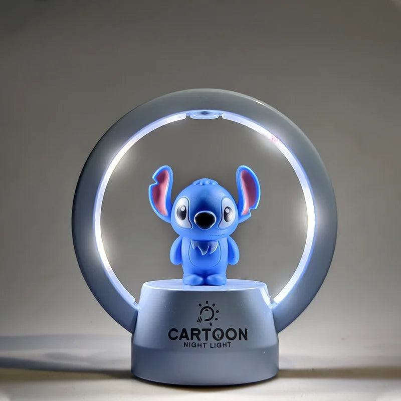 Stitch Anime Light Cartoon Cute Bedside Night Light White Blue Pink Charging Children's Gift Cartoon Decorate Desk Lamp Gift Veilleuse de rêve