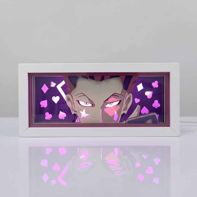 Tableau Lumineux Hunter Hisoka allumé mur décor moderne