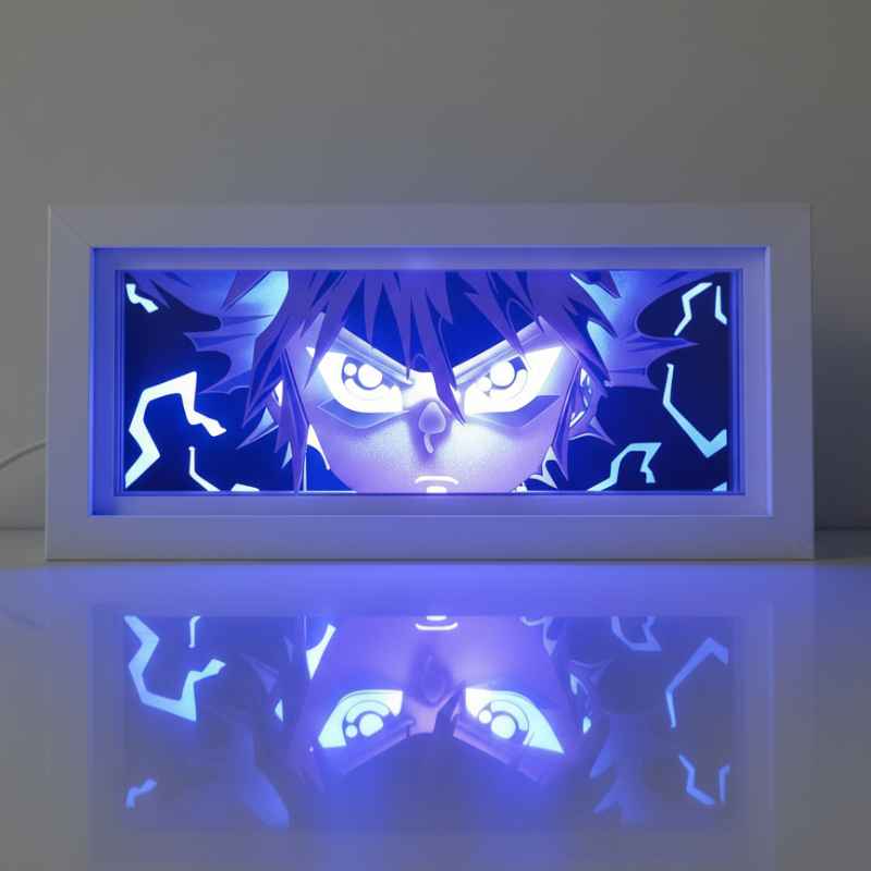 tableau lumineux Killua Hunter x Hunter éteint design détaillé
