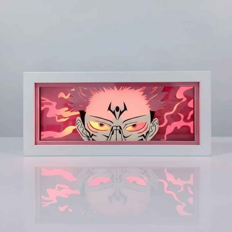 Tableau lumineux Ryomen Sukuna LED multicolore design anime Jujutsu Kaisen