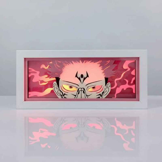 Tableau lumineux Ryomen Sukuna LED multicolore design anime Jujutsu Kaisen