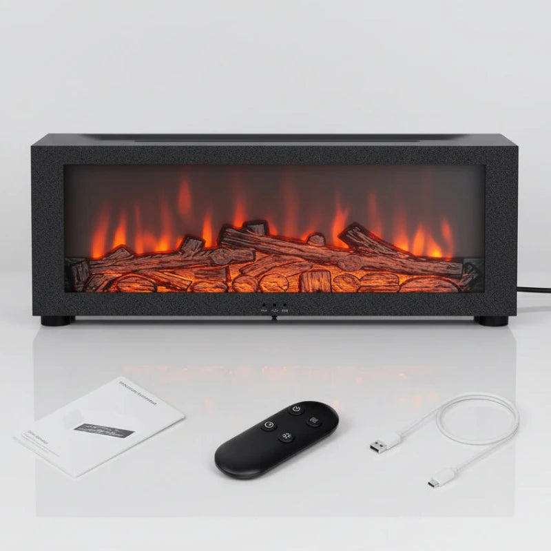 Diffuseur feu cheminée USB rechargeable huiles essentielles
