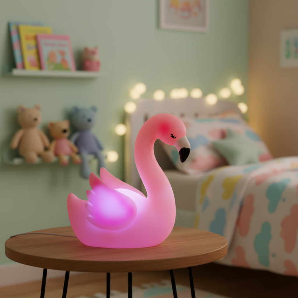 Veilleuse Animaux Jungle Cygne Rose Veilleuse de rêve