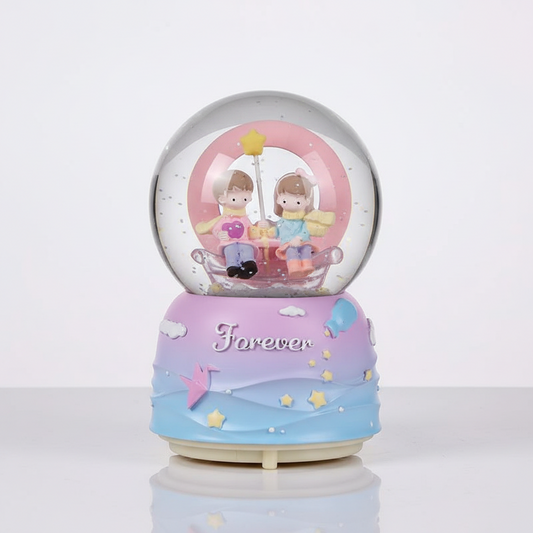 Veilleuse Amoureux Forever Boule de Neige Musicale Veilleuse de rêve