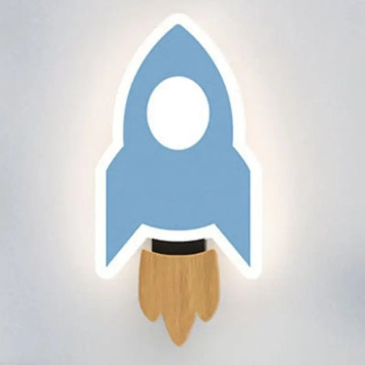 Lampe de Chevet Astronaute | Fusée Mural Bleu