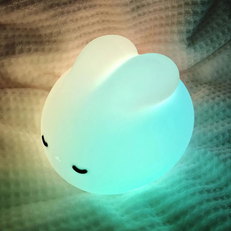 Lampe veilleuse lapin en silicone USB rechargeable sécurité enfant