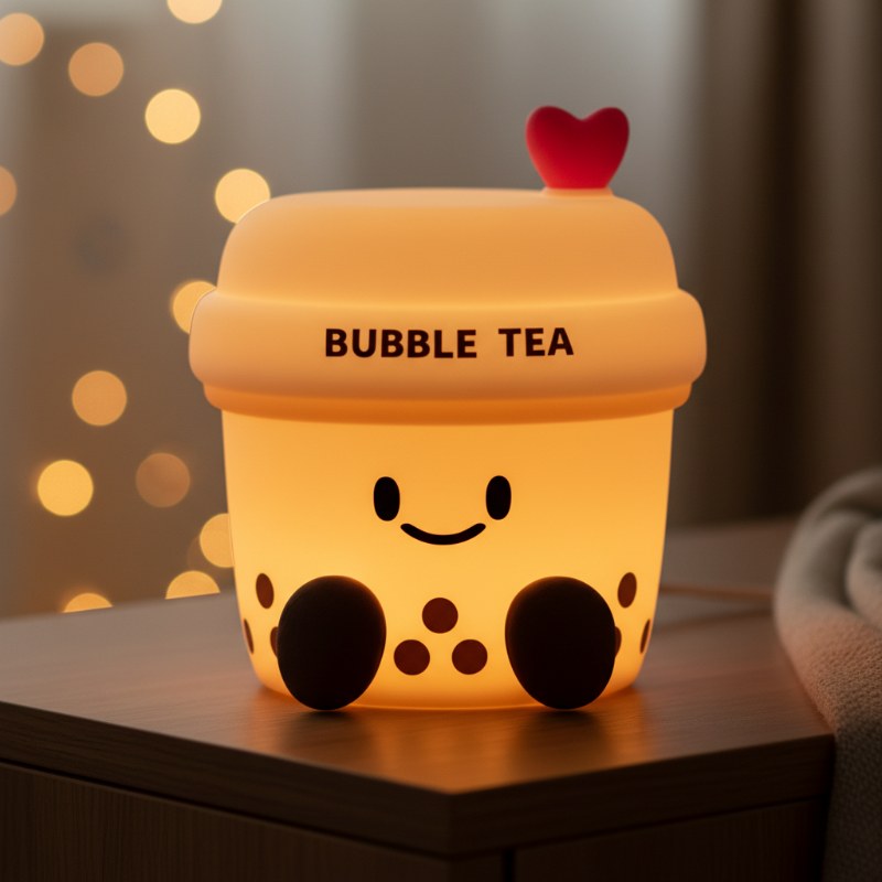 Veilleuse Bubble Tea avec timer extinction automatique 30min