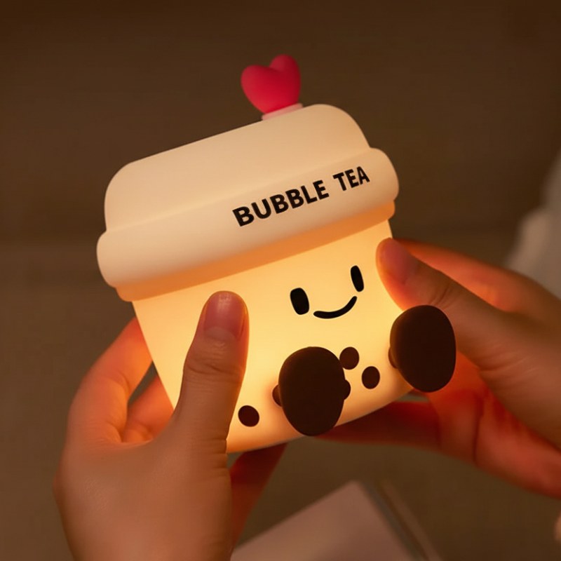 Veilleuse Bubble Tea silicone rechargeable USB batterie 1200mAh