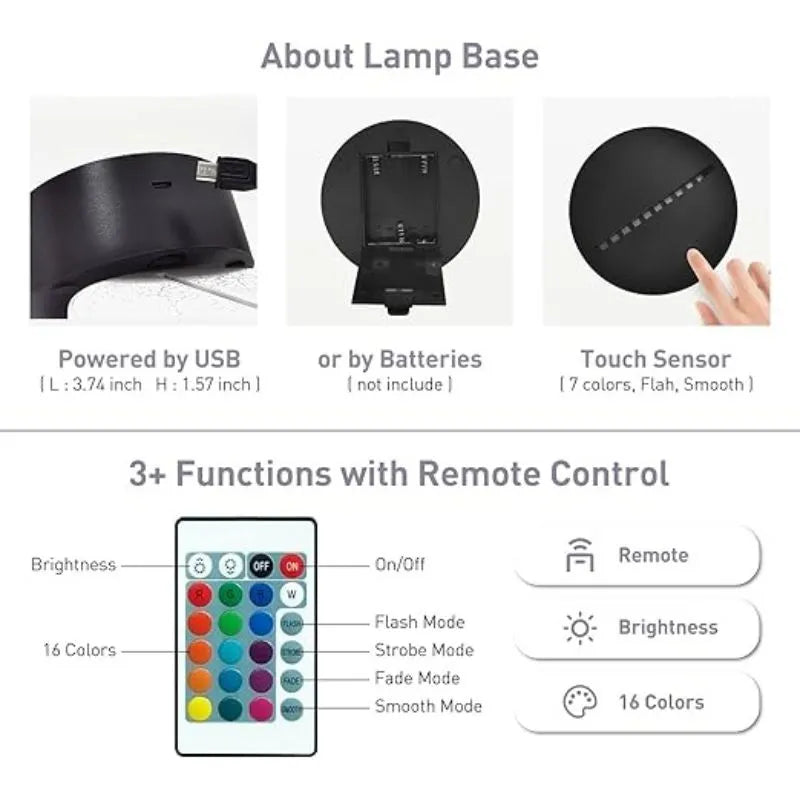 Lampe 3D Coranique LED Alimentation