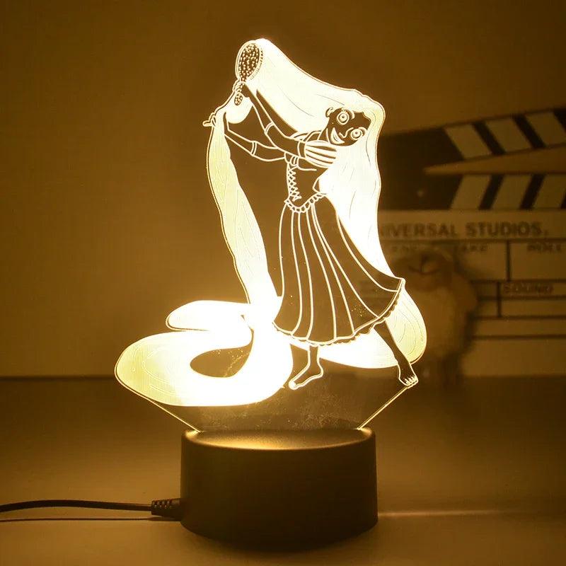 Lampe LED Illusion 3D Raiponce 