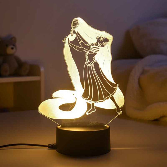 Veilleuse Raiponce 3D Disney tour magique chambre enfant