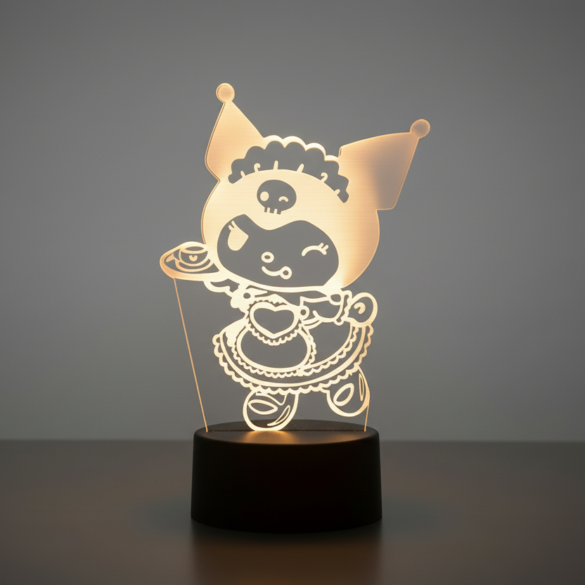 Veilleuse Led 3D Kuromi Serveuse Veilleuse de rêve