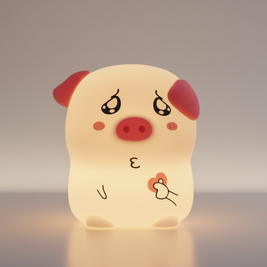 Veilleuse Led Cochon Triste Veilleuse de rêve