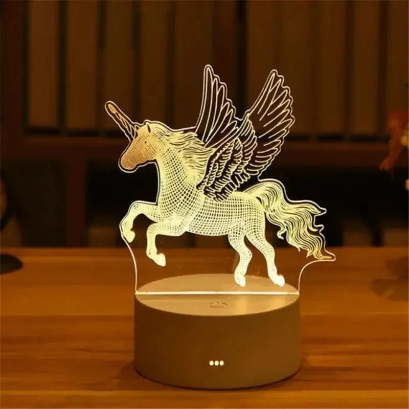 Veilleuse Licorne | Pégase 3D Veilleuse de rêve