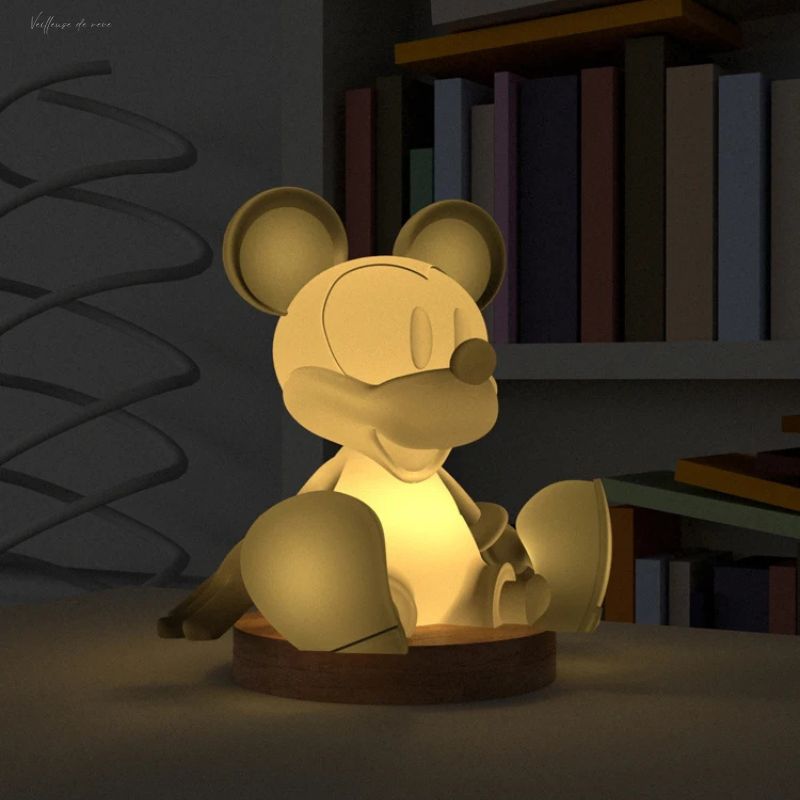 Anime Disney Mickey Mouse Stitch 3d Night Light Bedside Night Lamp Table Lamp Children Bedroom Sleep Lamp Decorative Ornaments Veilleuse de rêve