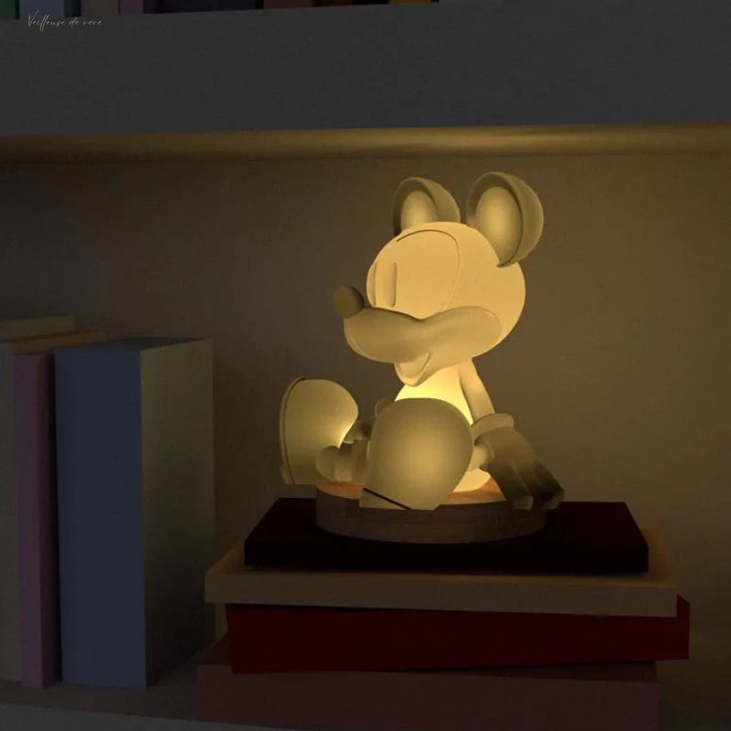 Anime Disney Mickey Mouse Stitch 3d Night Light Bedside Night Lamp Table Lamp Children Bedroom Sleep Lamp Decorative Ornaments Veilleuse de rêve