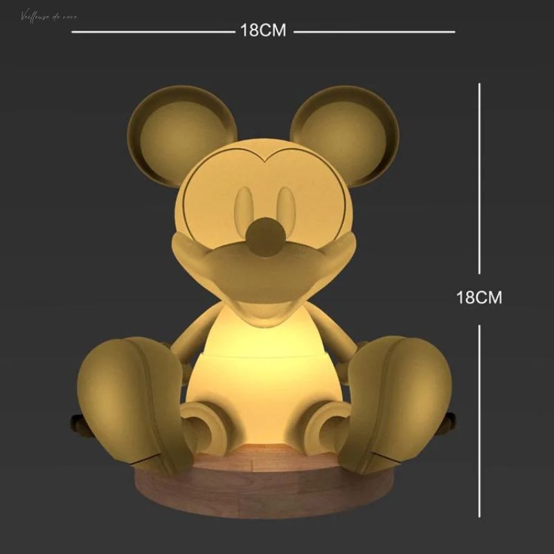 Anime Disney Mickey Mouse Stitch 3d Night Light Bedside Night Lamp Table Lamp Children Bedroom Sleep Lamp Decorative Ornaments Veilleuse de rêve