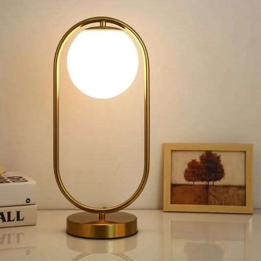 Veilleuse de rêve | Veilleuse Moderne en Laiton Ovale | lampe bureau laiton | socle lampe laiton | lampe en laiton