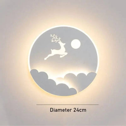 Lampe Mural Cerf Lune Dimension