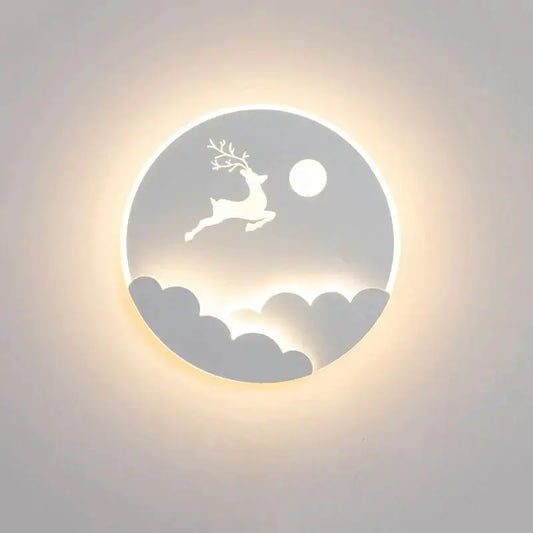 Lampe Mural | Rond Cerf Lune 