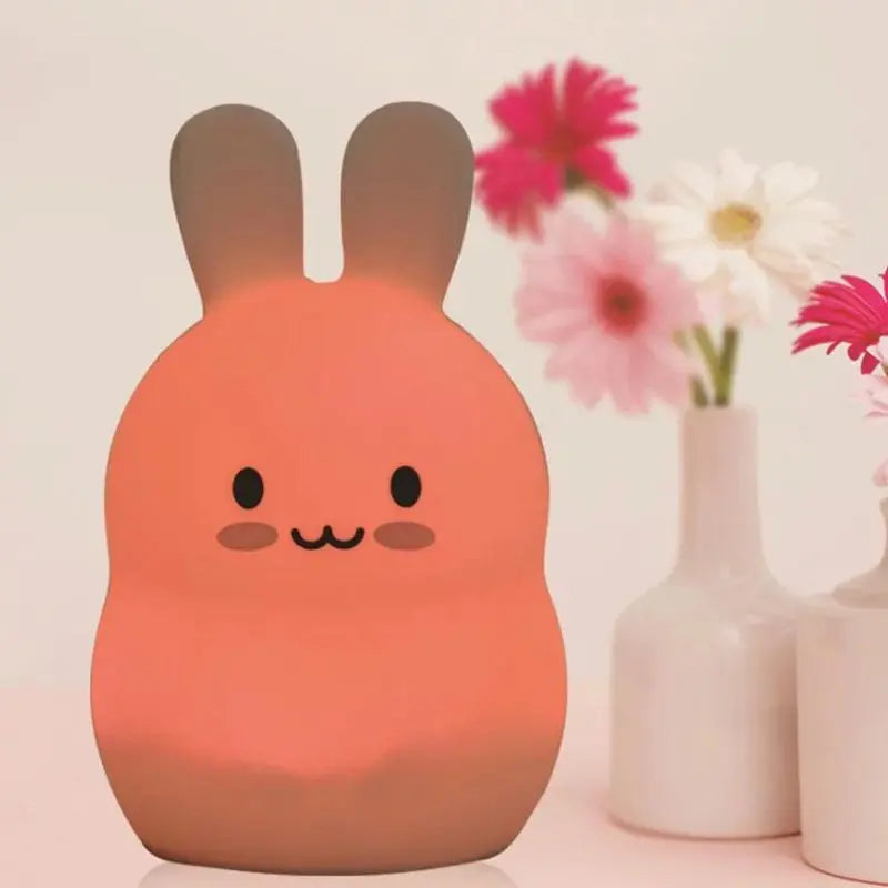 Veilleuse de rêve | Veilleuse Pain Nain En Silicone Rouge | lapin dessin