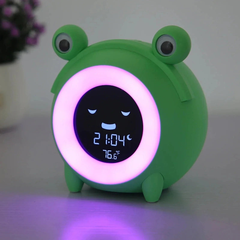 Veilleuse réveil grenouille LED bébé lumière douce