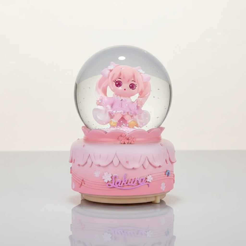 Veilleuse Sakura Boule de Neige Musicale Veilleuse de rêve