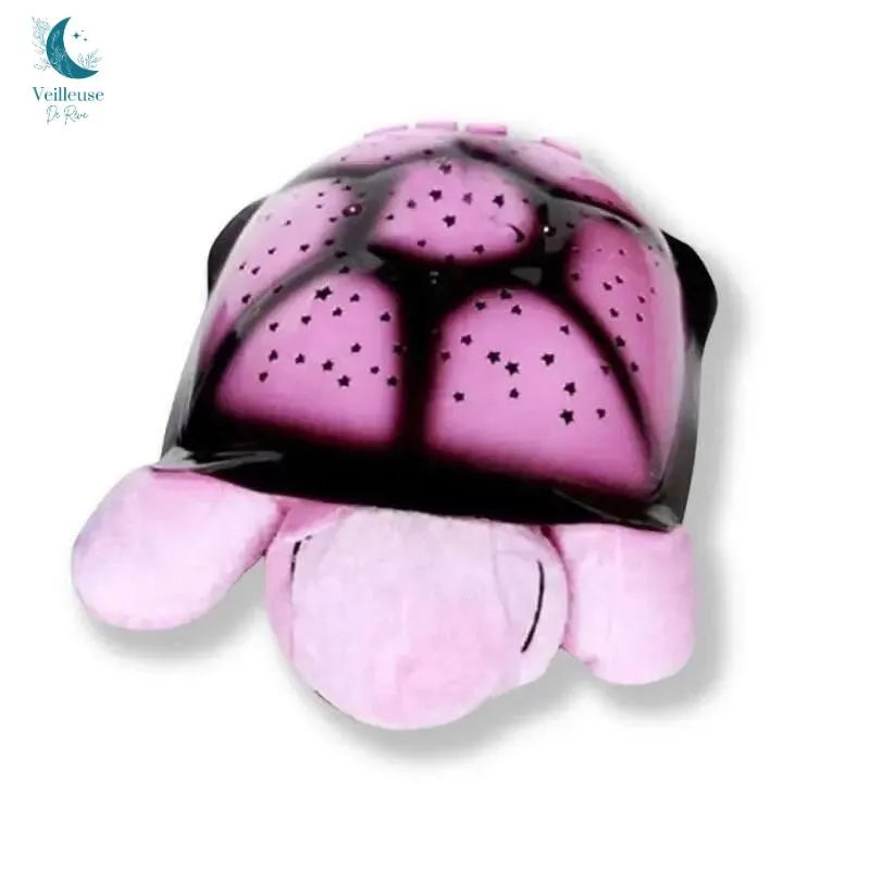 veilleuse projecteur bébé tortue rose fond blanc