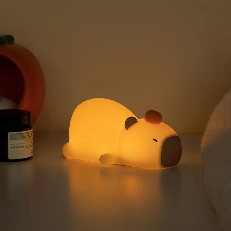 Veilleuse led capybara en silicone - Veilleuse de rêve 