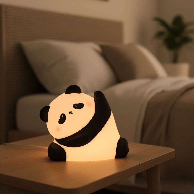 veilleuse panda rechargeable portable voyage bébé silicone