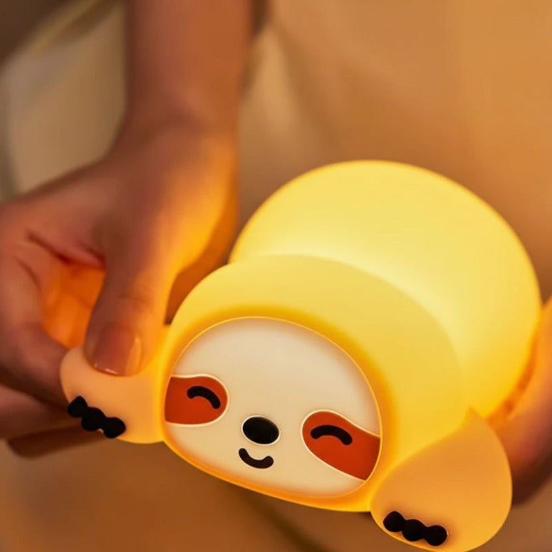 veilleuse paresseux bébé rechargeable led tactile réglable 3 intensités