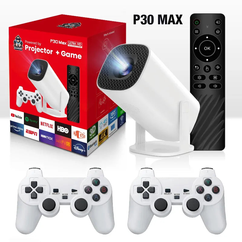 vidéoprojecteur gaming p30 portable manettes sans fil incluses