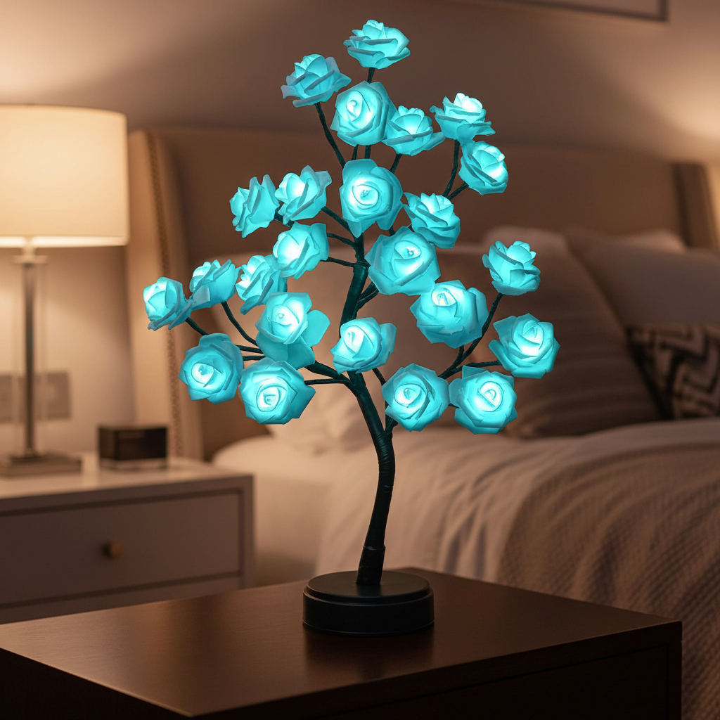 Arbre Lumineux Rose Veilleuse de rêve