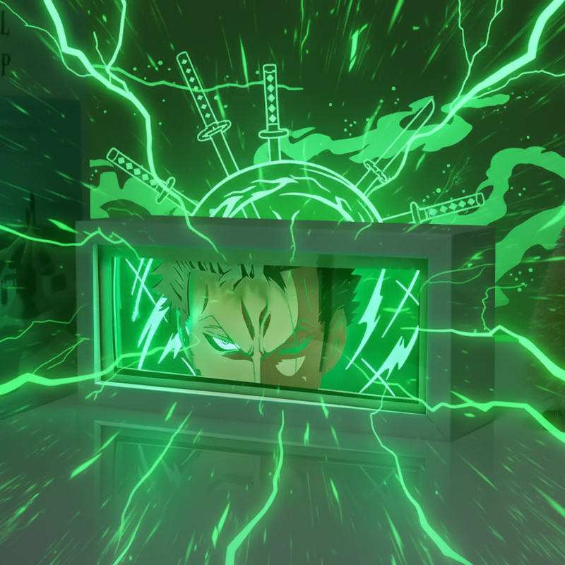 Boite Lumiere Led Roronoa Zoro Veilleuse de rêve