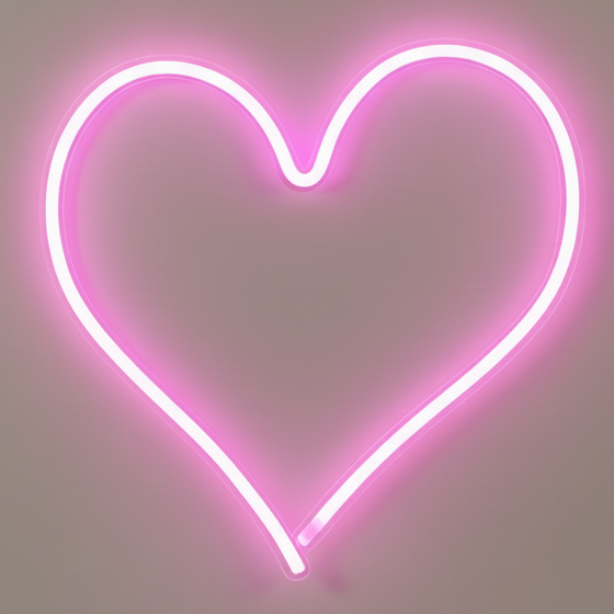 Coeur Neon Rose