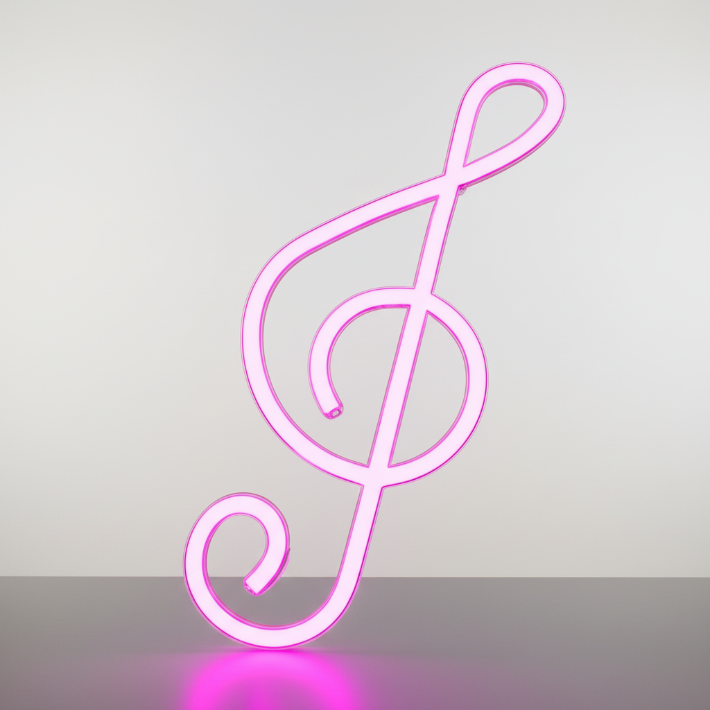 Deco Neon Mural Note Musicale Veilleuse de rêve