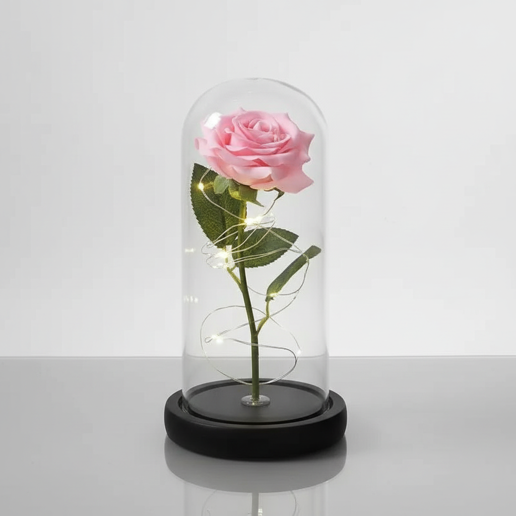 Fleur Eternelle Rose Veilleuse de rêve