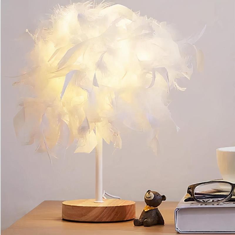 Lampe Chevet Plume - Veilleuse de rêve 