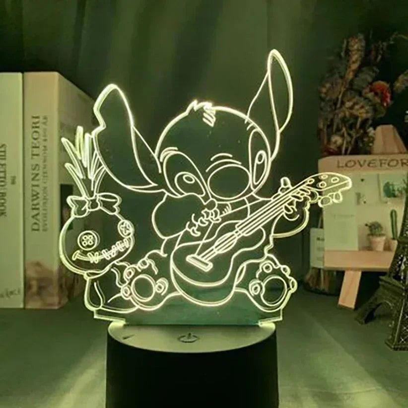 Lampe De Chevet Led Stitch 3D - Veilleuse de rêve 