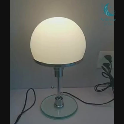 Vintage Bedside Lamp | Glass and Chrome