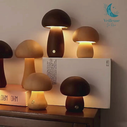 Lampe Champignon | Tactile en Bois
