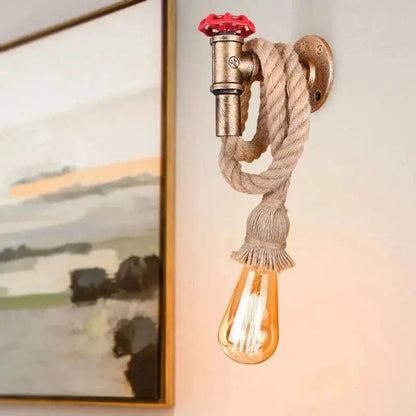 Veilleuse de rêve Lampe Industrielle | Applique Murale Vintage Corde