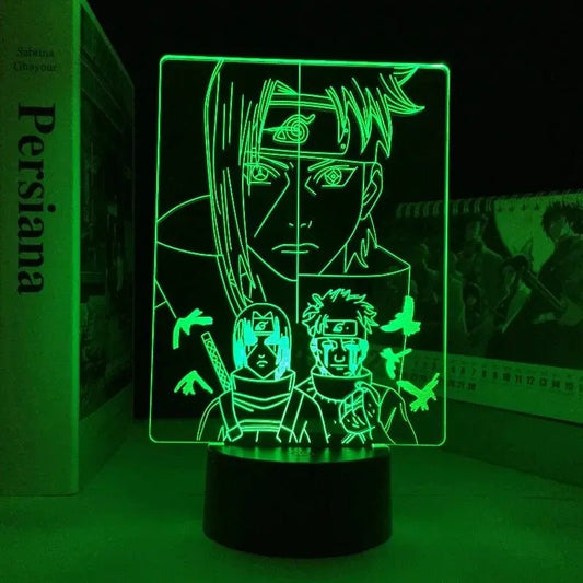 Lampe de Chevet Manga | Shisui Uchiha Vert Support Noir