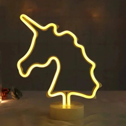 Lampe de Chevet Néon | Licorne Jaune Led