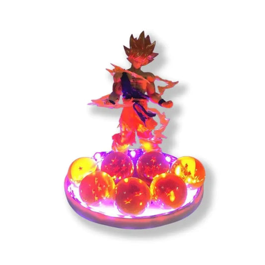Veilleuse de rêve Dragon Ball Z | Figures Son Goku "Super Saiyan" Fond Blanc